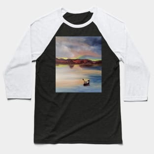 Calm waters oil painting by Tabitha Kremesec Baseball T-Shirt